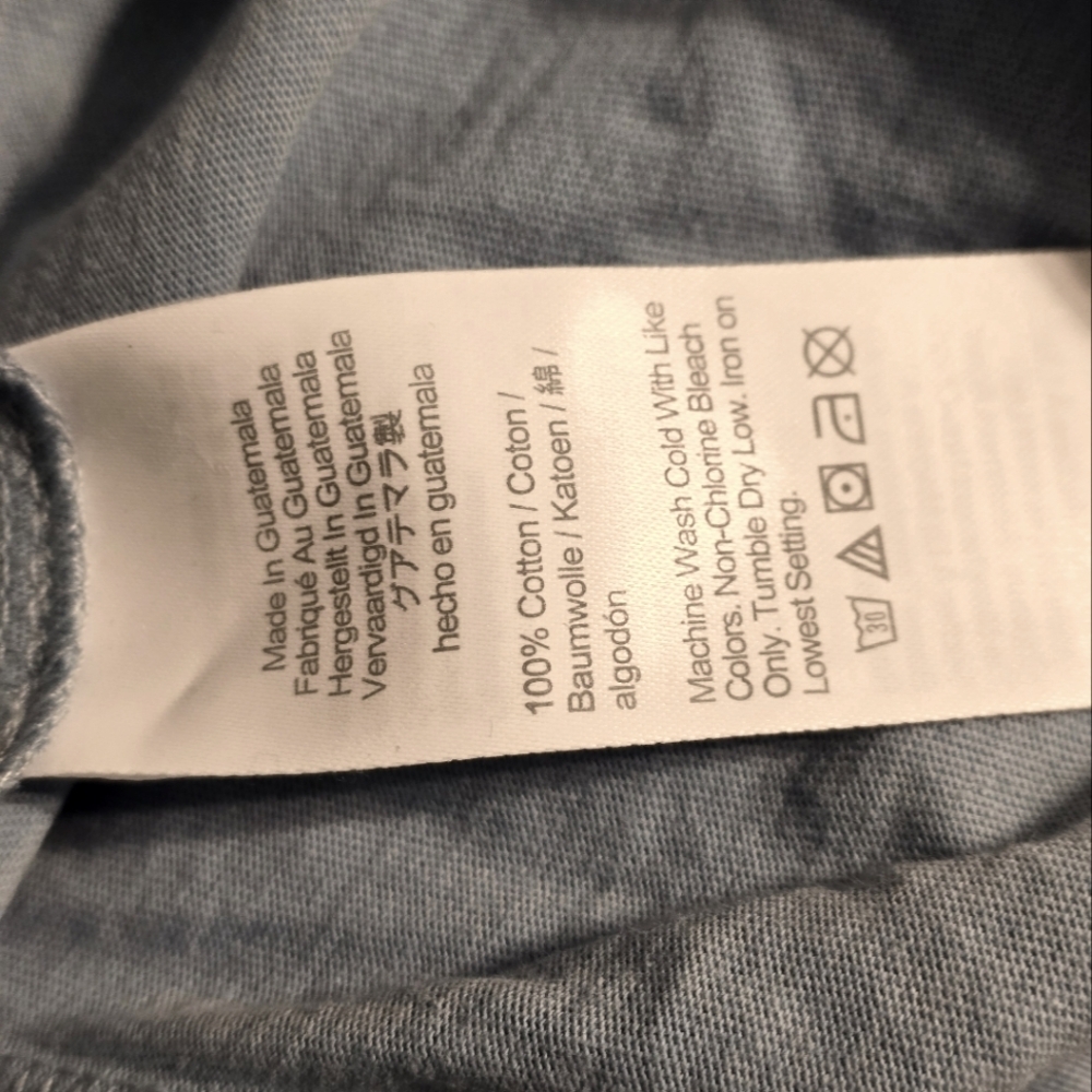 J.Crew Washed Cotton Tee Shirt Men’s Medium Blue Lagoon - Picture 4 of 5